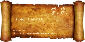 Filep Henrik névjegykártya