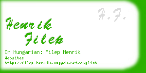 henrik filep business card